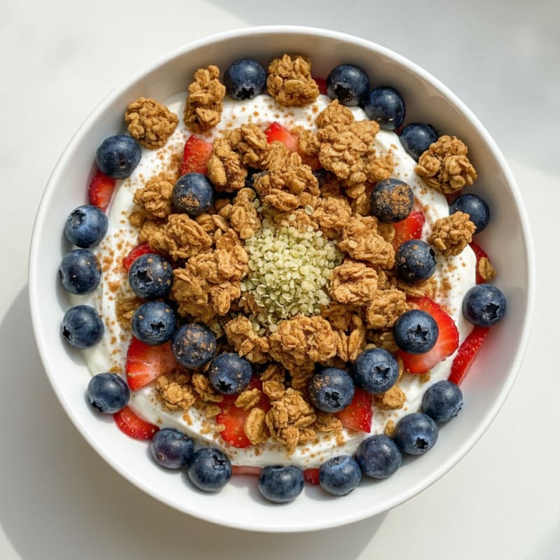 High-Protein Berry & Hemp Heart Parfait