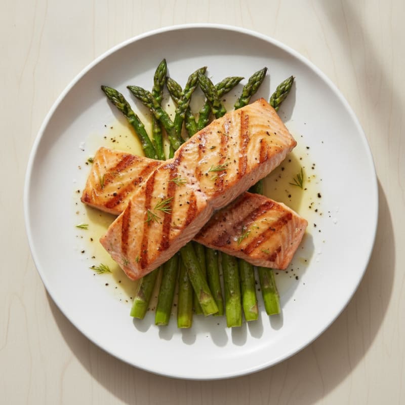 Grilled Salmon with Asparagus