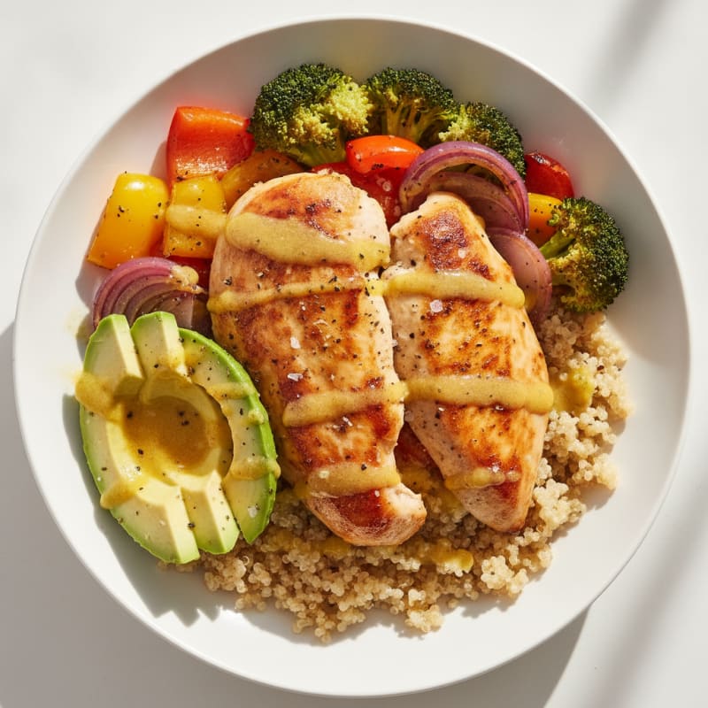 Chicken and Roasted Vegetable Bowl