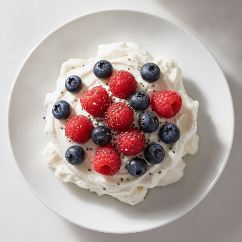 Silky Greek Yogurt Protein Pudding with Berries