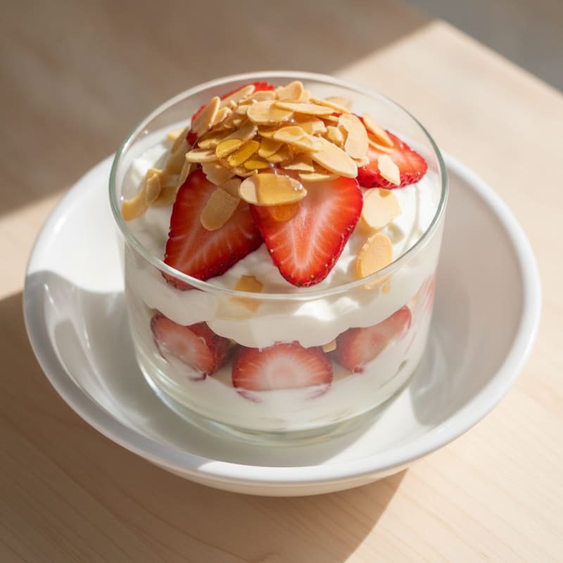 Creamy Greek Yogurt Protein Parfait with Almonds