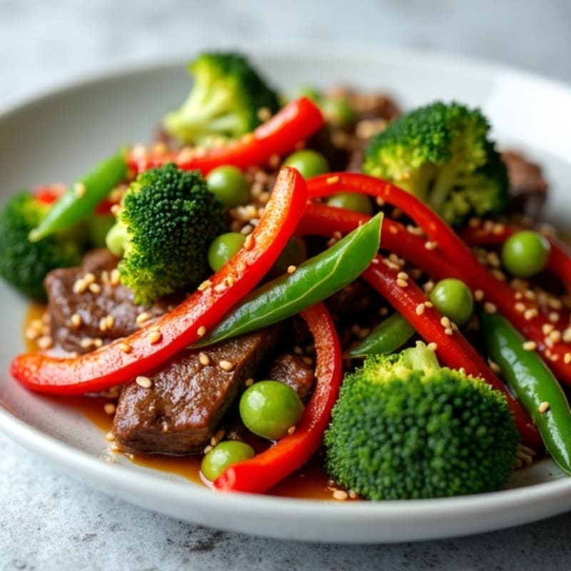 Healthy Beef Stir-Fry with Sesame Garlic and Vegetables