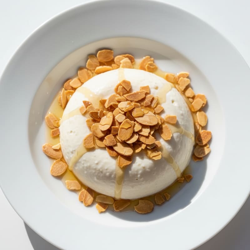 Silky Vanilla Protein Pudding with Toasted Almonds
