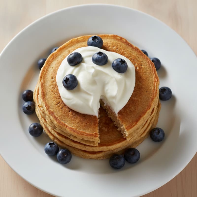 High-Protein Cottage Cheese Oat Pancakes