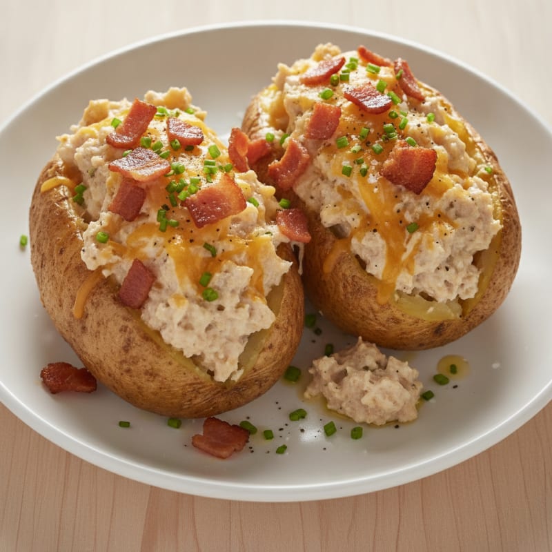 Bacon-Cheddar Stuffed Baked Potatoes
