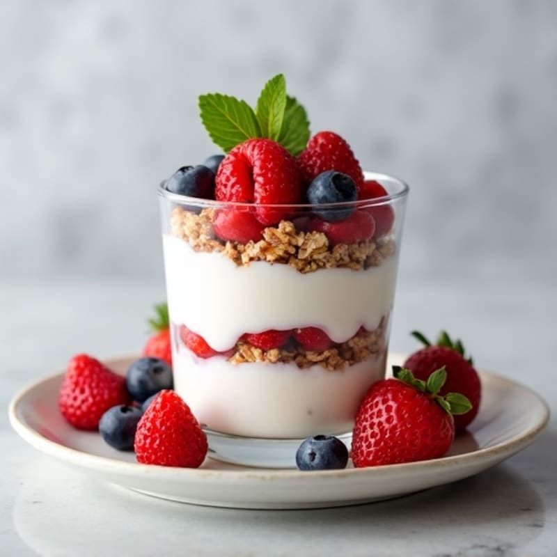 Creamy Greek Yogurt Protein Parfait with Mixed Berries
