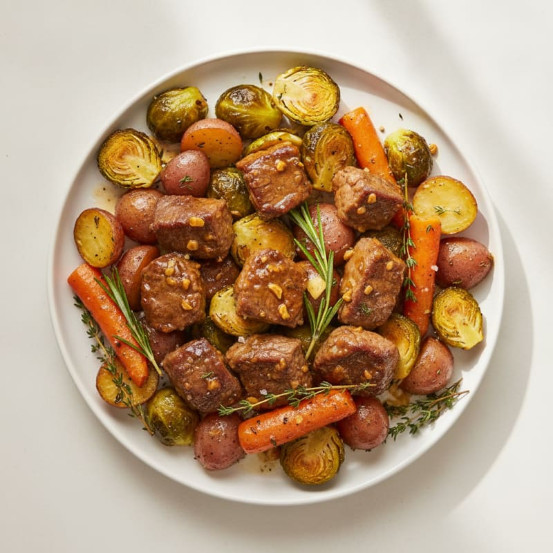 Garlic Herb Chopped Beef Roast