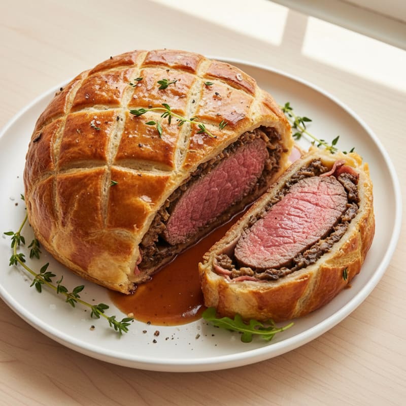 Tender Beef Wellington with Crispy Puff Pastry