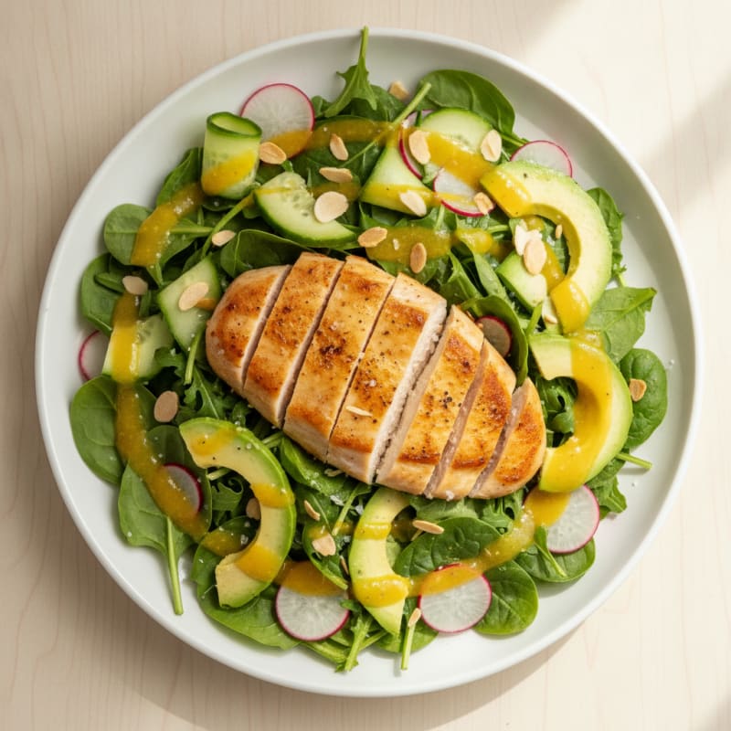 Vibrant Garden Greens with Citrus Vinaigrette