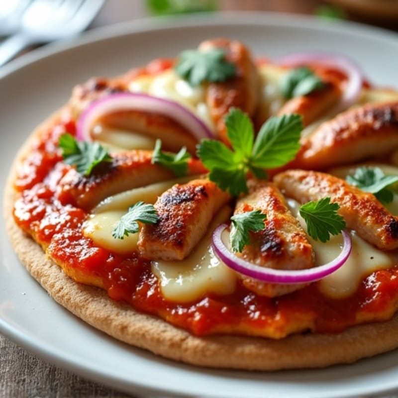 High-Protein BBQ Chicken Pizza
