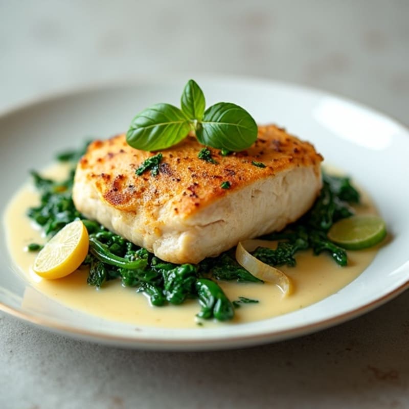 Creamy Coconut Chicken with Spinach and Okra