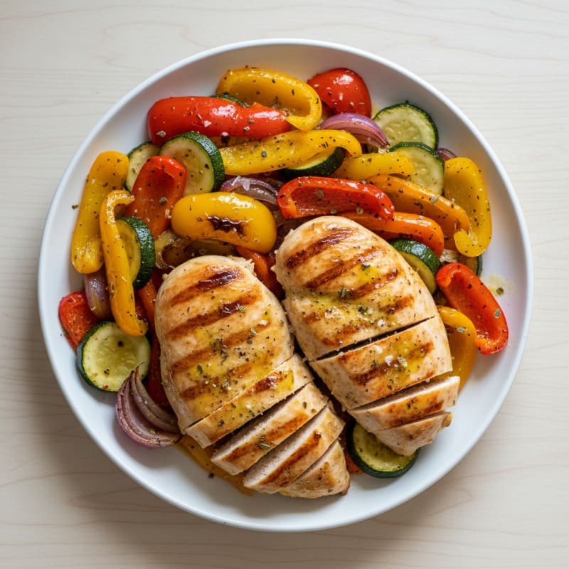 Zesty Grilled Chicken and Roasted Vegetables