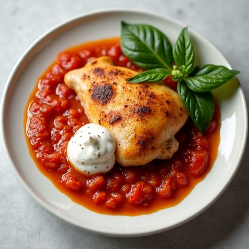 Roasted Chicken with Creamy Spiced Tomato Sauce