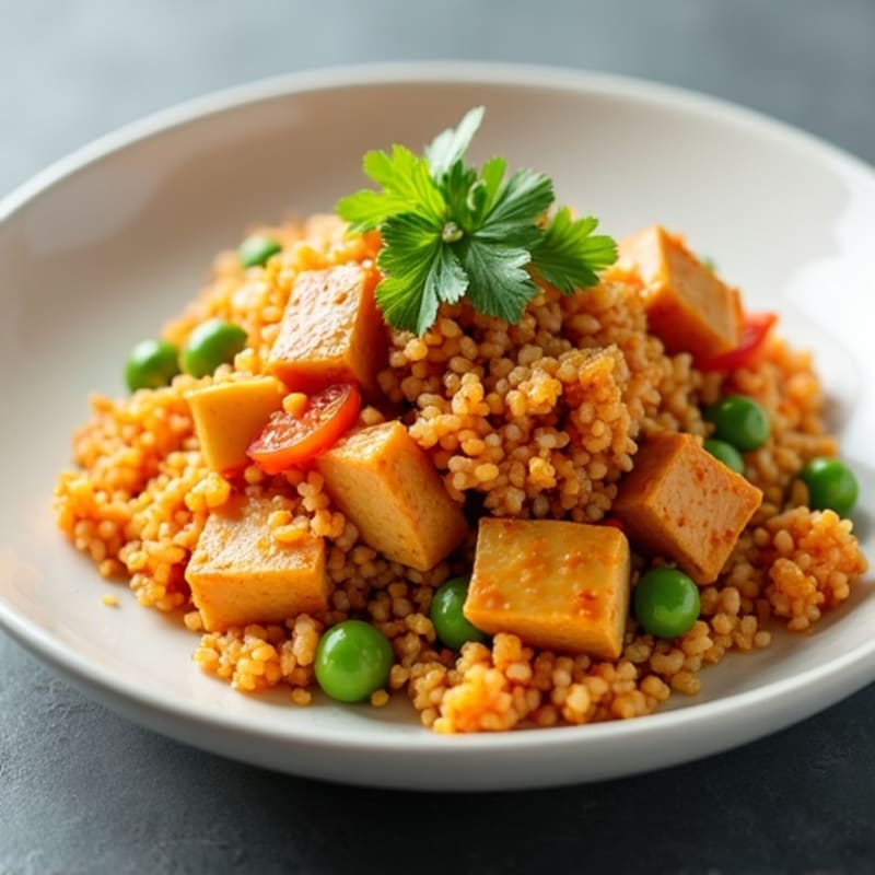 Crispy Cauliflower Rice Kimchi Stir-Fry