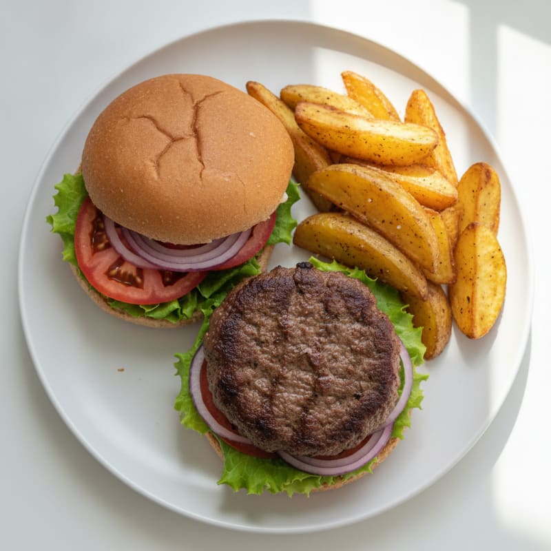 Classic Beef Burger with Quick Fries
