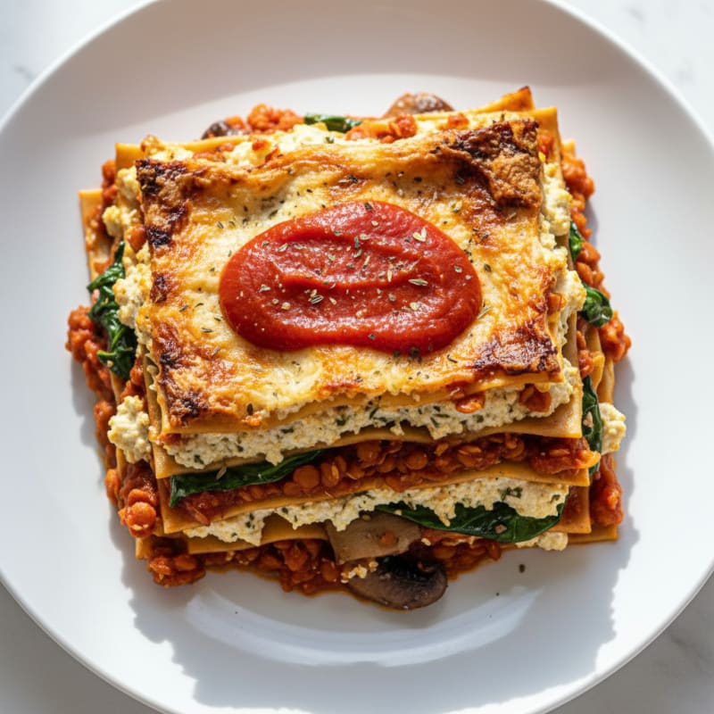 Hearty Vegan Lasagna with Cashew Ricotta