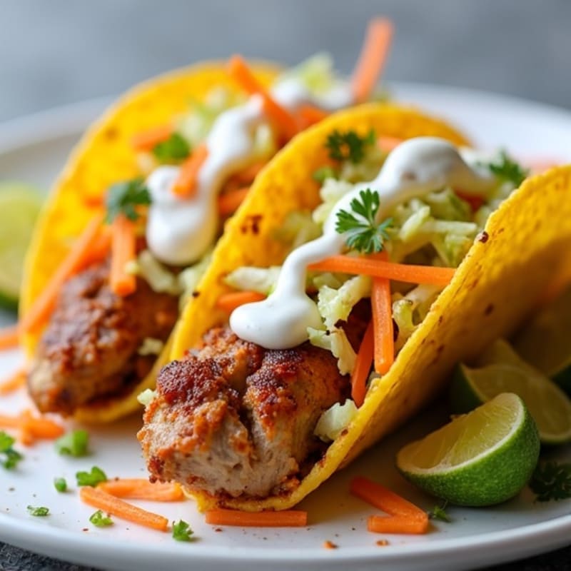 Citrus-Spiced Slow Cooked Crispy Pork Tacos with Fresh Slaw