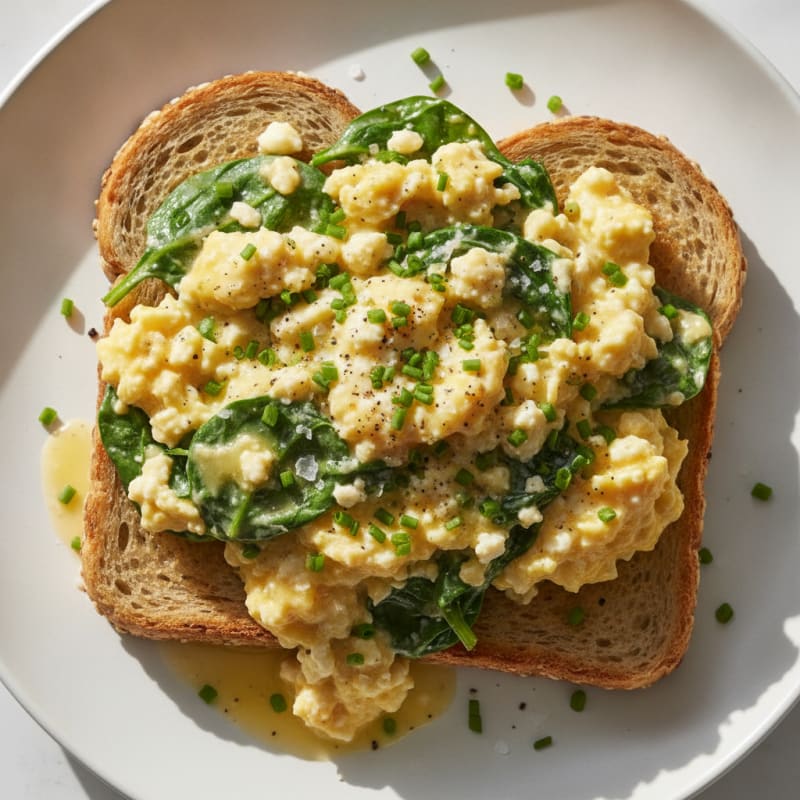 High-Protein Creamy Cottage Cheese Scramble