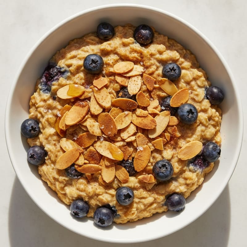 Baked Berry Oatmeal with Toasted Almonds