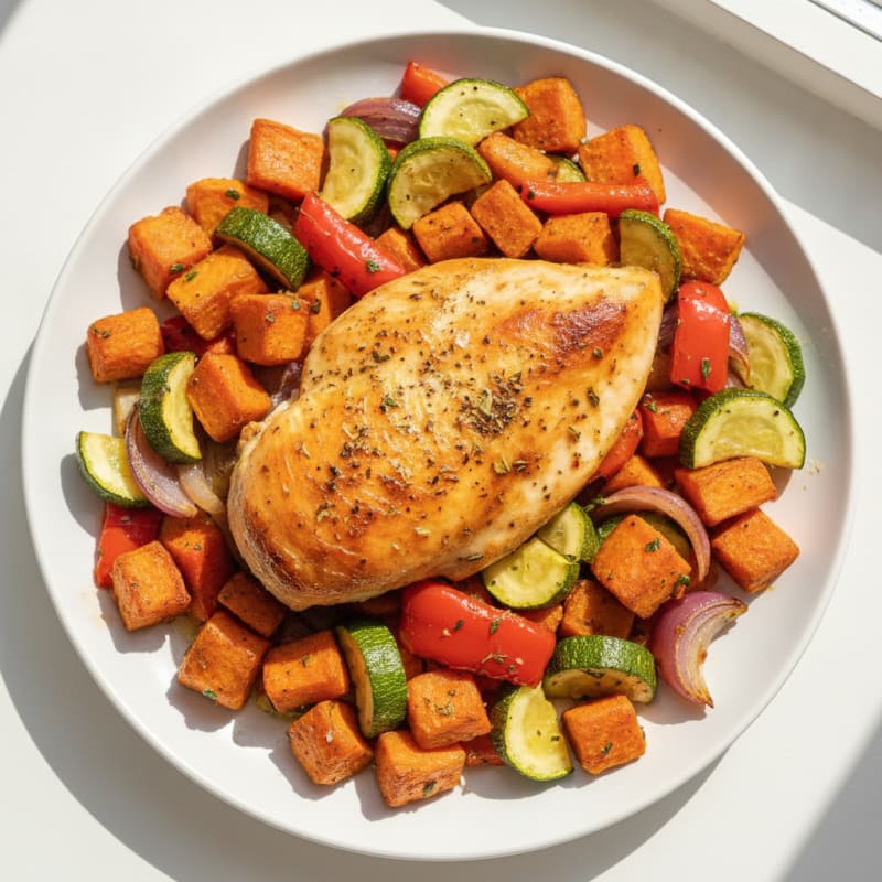 Herb-Roasted Chicken with Roasted Vegetables