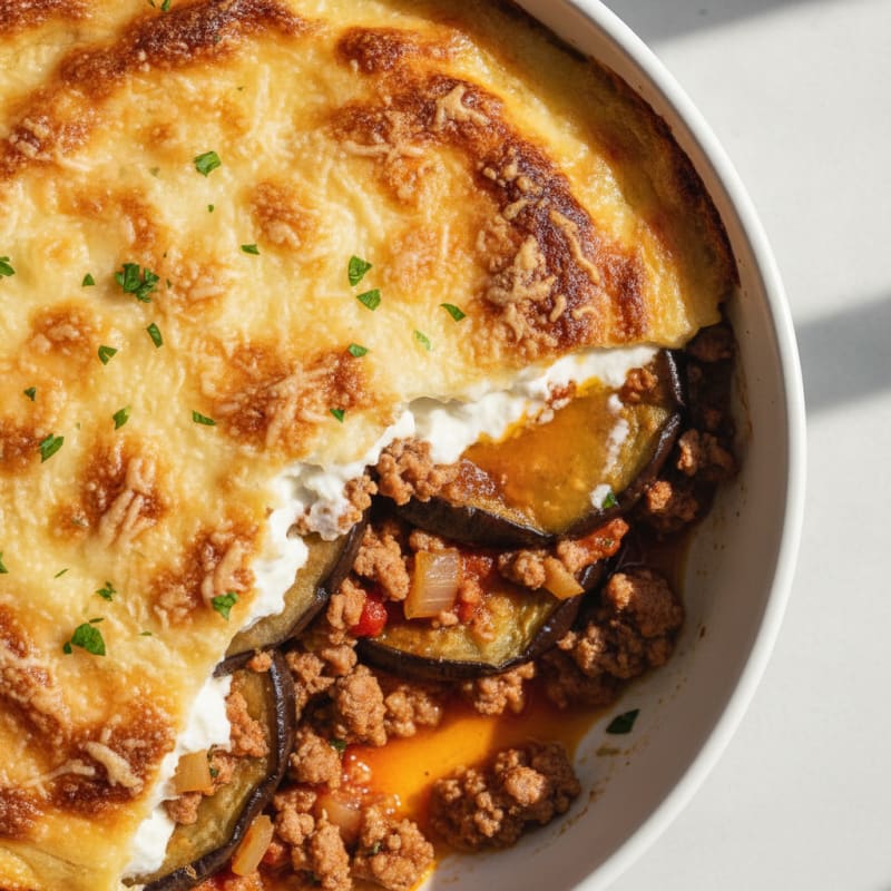 Lamb Moussaka with Eggplant and Béchamel