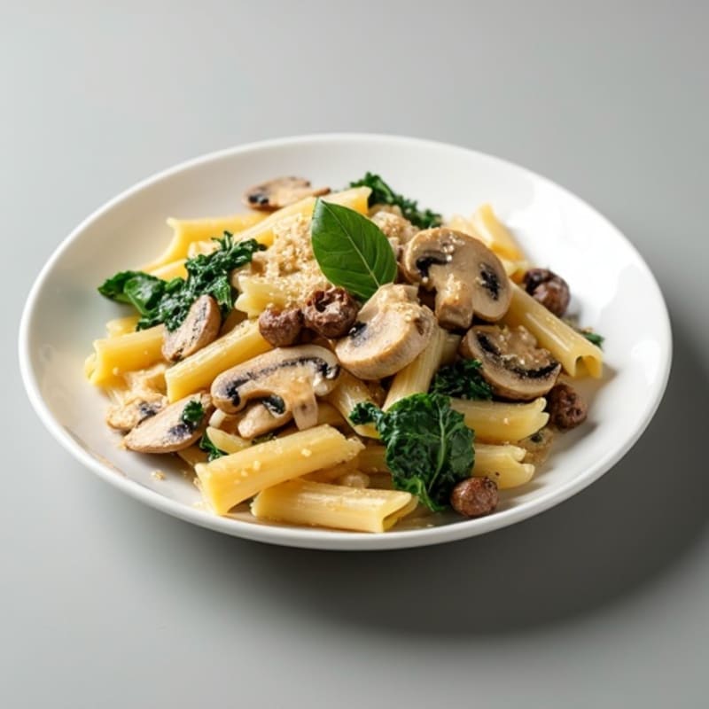 Healthy Creamy Truffle Mushroom Pasta
