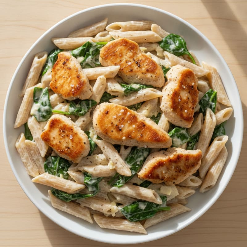 Garlic Parmesan Chicken Alfredo Pasta