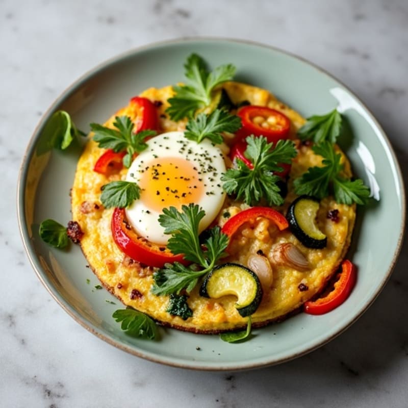 Herb-Roasted Vegetable and Goat Cheese Frittata