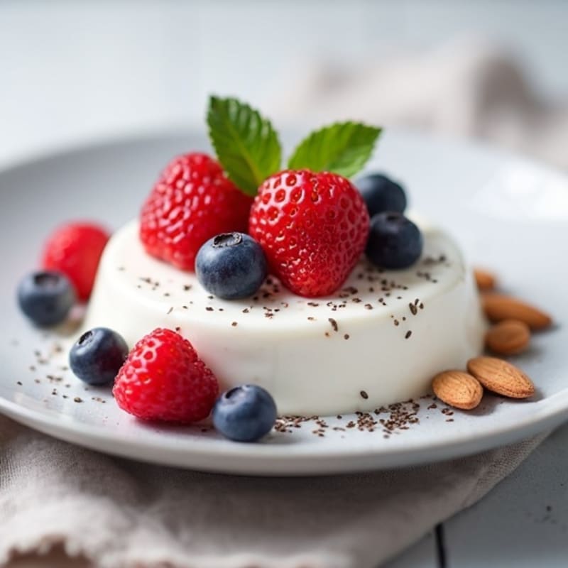 Silky Greek Yogurt Protein Mousse with Berries