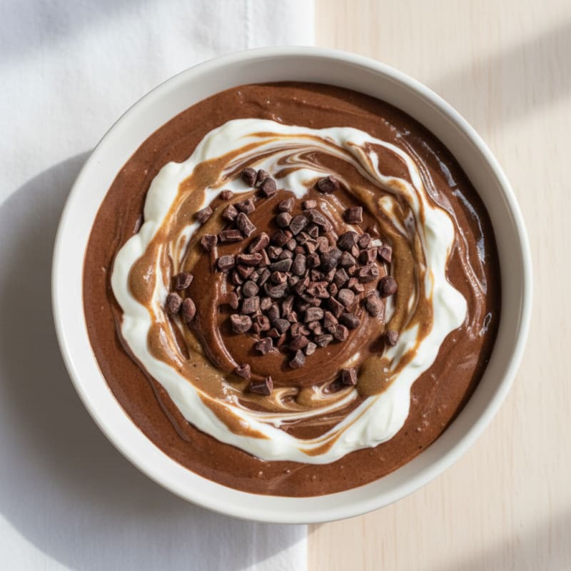 Silky Chocolate Protein Pudding with Greek Yogurt