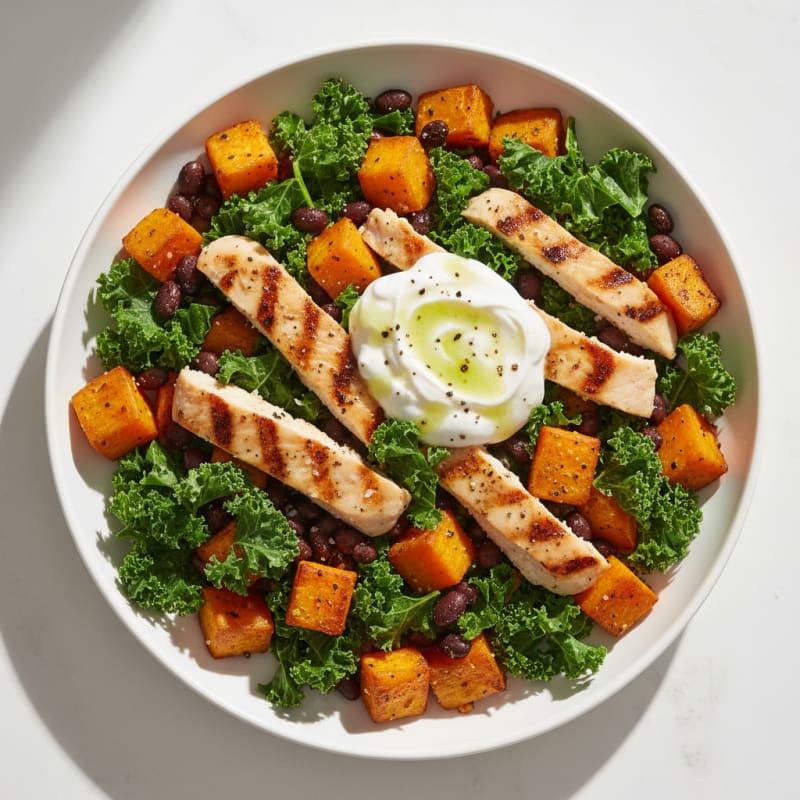 Golden Roasted Sweet Potato and Black Bean Bowls