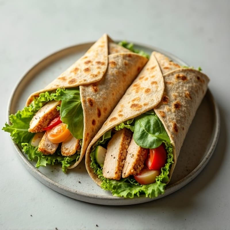 Healthy Chicken Caesar Wrap