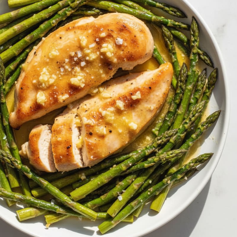 Roasted Asparagus with Lemon-Garlic Butter