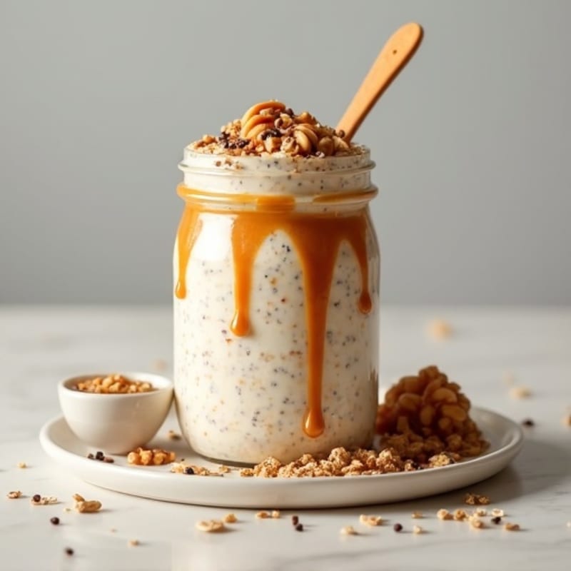 Creamy Peanut Butter Chia Seed Overnight Oats