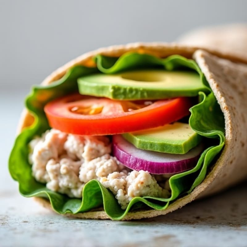 Creamy Turkey Avocado Whole Wheat Wrap