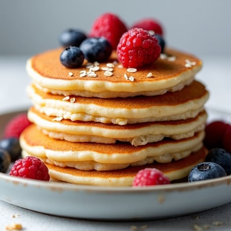 Fluffy Berry Protein Pancakes