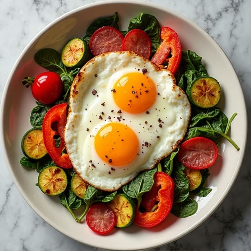 Sheet Pan Egg and Roasted Vegetable Bake with Cris Crispy Turkey Bacon