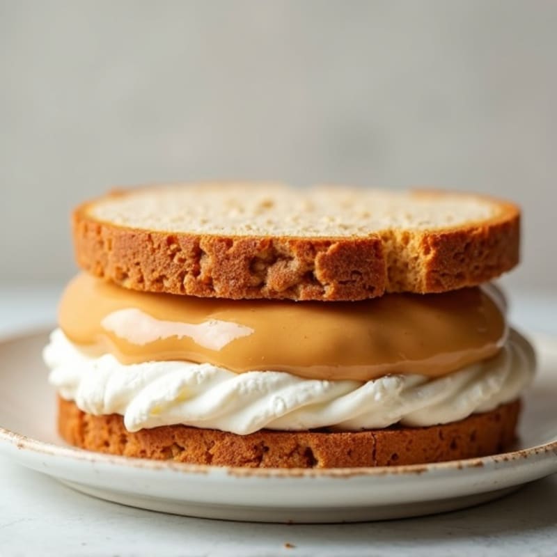 Creamy Peanut Butter Protein Fluff Sandwich