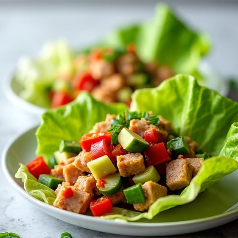 Fresh Spicy Tuna Lettuce Wraps