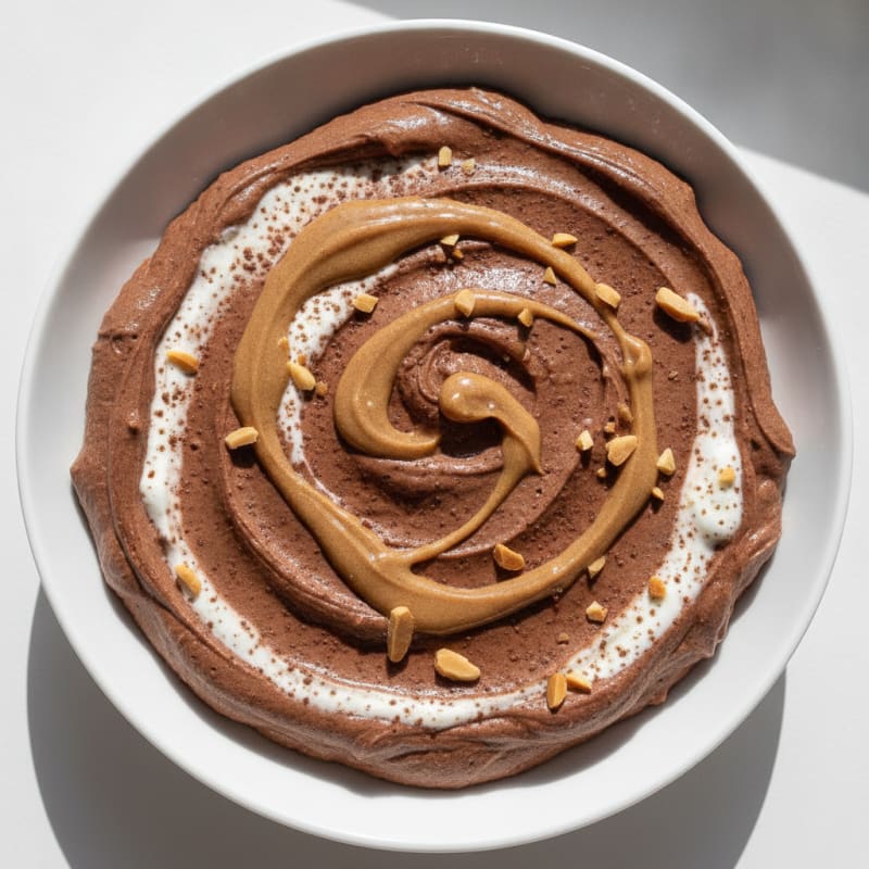 Chocolate Protein Mousse with Greek Yogurt and Almond Butter