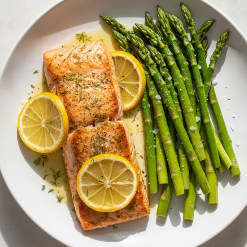 Lemon-Herb Roasted Salmon with Asparagus