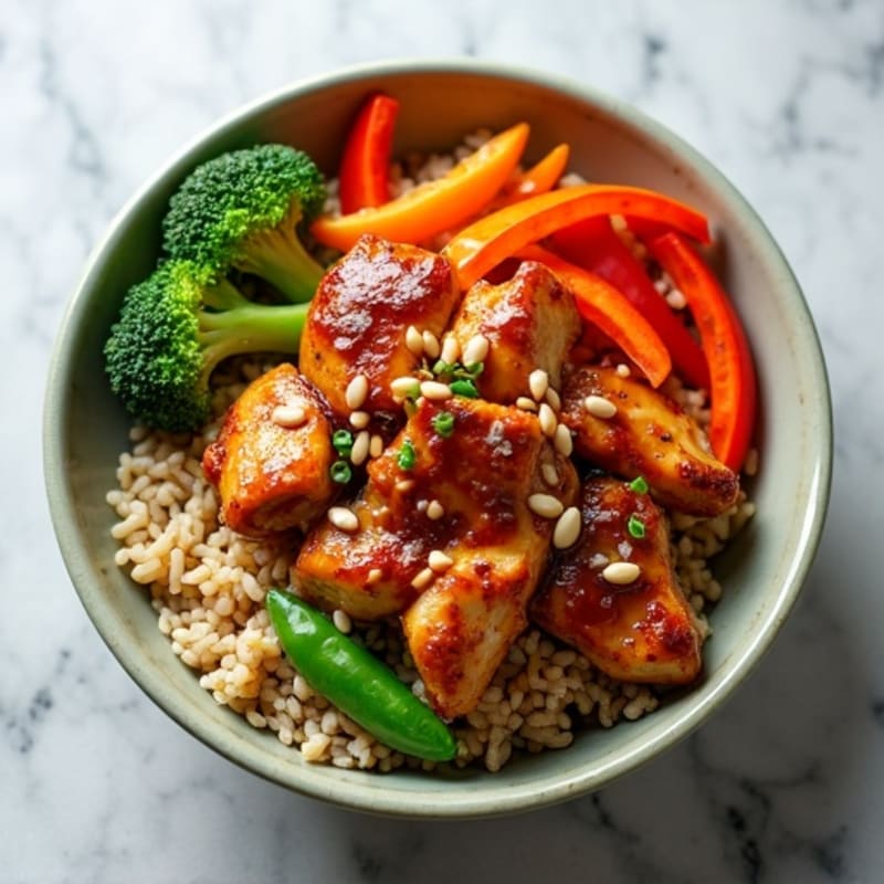 Sticky Ginger-Garlic Teriyaki Chicken Bowl