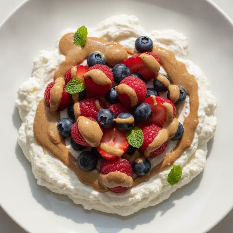 Silky Greek Yogurt Protein Mousse with Berries