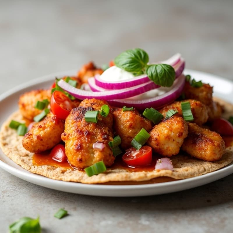 Crispy BBQ Ranch Chicken Flatbread