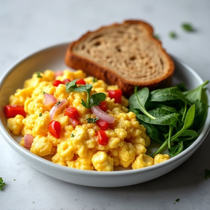 Fluffy Bell Pepper Egg White Scramble