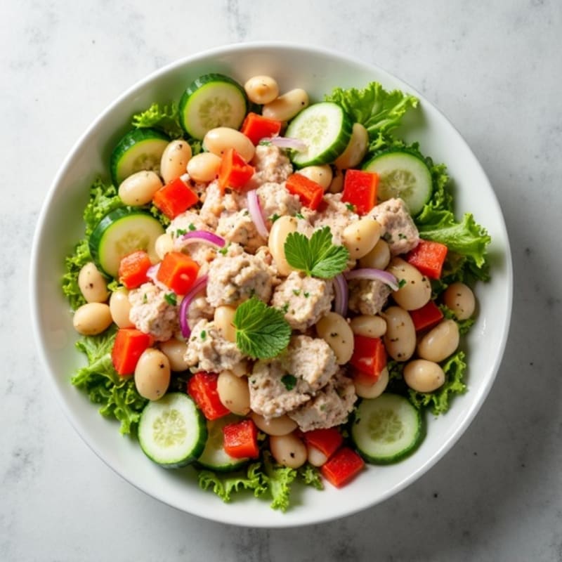 Tuna and White Bean Salad with Crunchy Vegetables