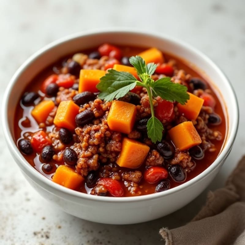 Velvety Black Bean and Sweet Potato Chili