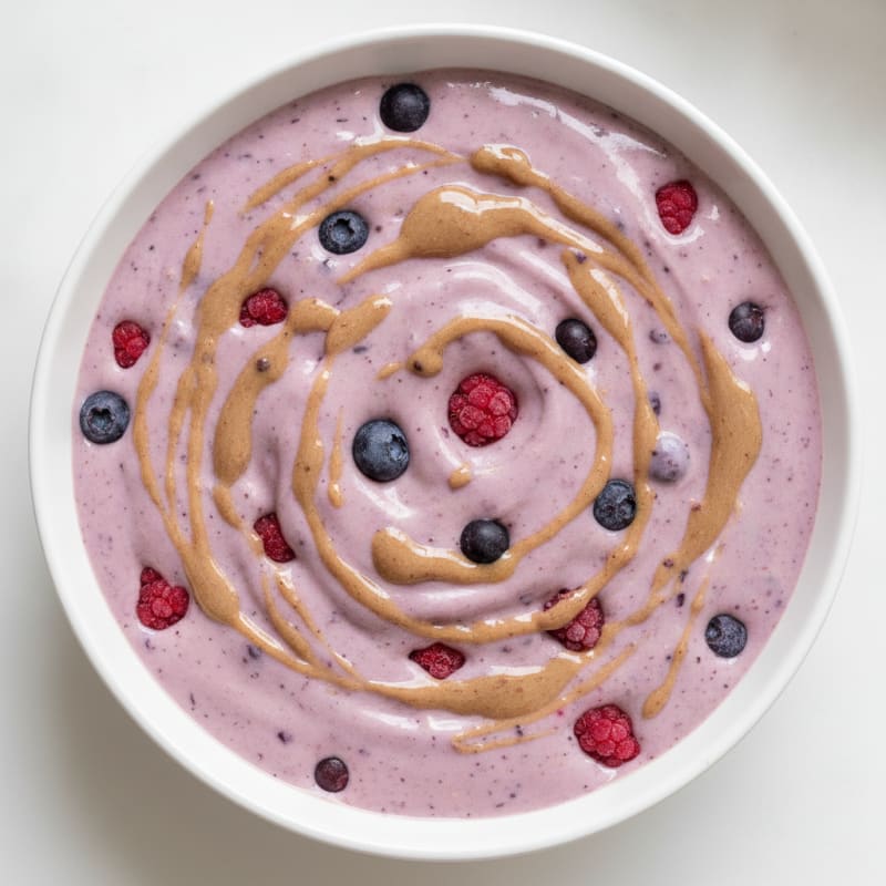 Protein Berry Smoothie with Greek Yogurt and Almond Butter