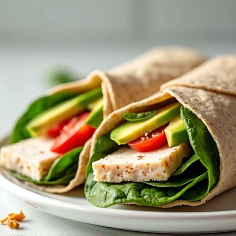 Creamy Avocado Turkey Wrap
