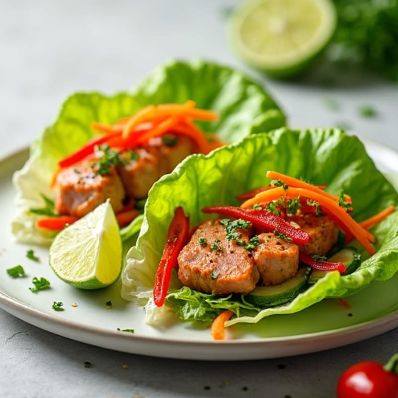 Fresh Spicy Tuna Lettuce Wraps